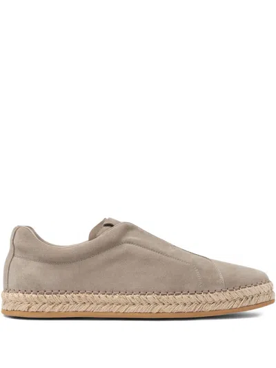 Scarosso Suede Espadrilles In Grey - Suede