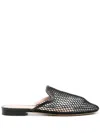 Scarosso Summer Gio Mesh Mules In Black