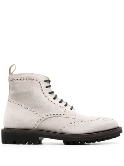 Scarosso Thomas Suede Boots In Neutrals