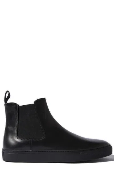 Scarosso Tommaso Leather Chelsea Boots In Black Calf