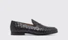 Scarosso Vittorio Interwoven Leather Loafers In Black - Calf