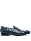 Scarosso Vittorio Interwoven Loafers In Blue