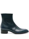 Scarosso Warren Leather Chealsea Boots In Blue