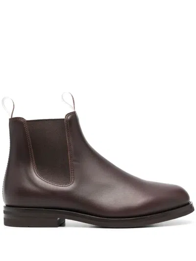 Scarosso William Iii Leather Chelsea Boots In Brown Calf