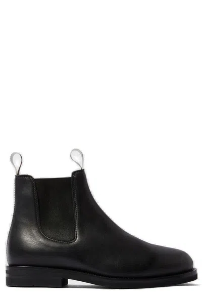Scarosso William Iii Leather Chelsea Boots In Black - Calf