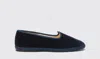 Scarosso William Iv Velvet Loafers In Blue - Velvet