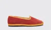 Scarosso William Iv Velvet Loafers In Orange - Velvet