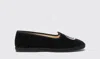 Scarosso William Iv Velvet Loafers In Black - Velvet