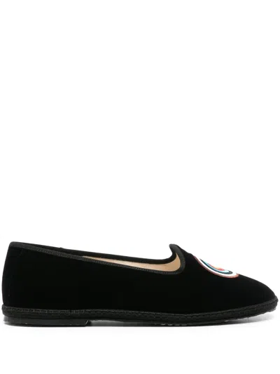 Scarosso William Iv Target Slippers In Black