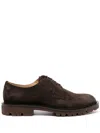 Scarosso Wooster Iii Suede Derby Shoes In Brown