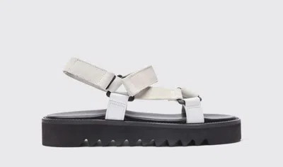 Scarosso Wooster V Suede Sandals In White - Suede