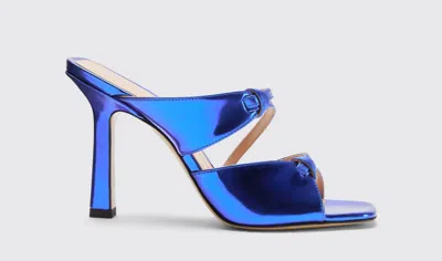 Scarosso Zoe Blue - Woman Sandals Blue In Blue - Metal