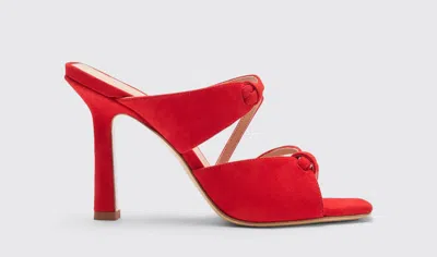 Scarosso Zoe Red Suede - Woman Sandals Red In Red - Suede