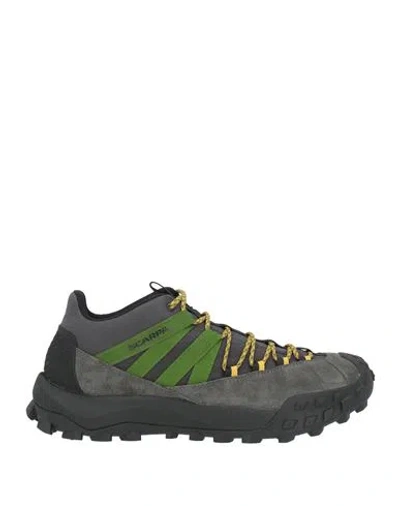 Scarpa Man Sneakers Charcoal Size 8 Leather, Textile Fibers In Multi