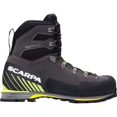 Pre-owned Scarpa Manta Tech Gtx Mountaineering Boot - Men's Shark/lime, 47.0