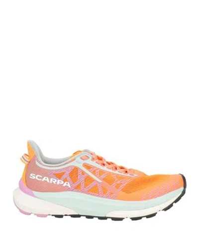 Scarpa Woman Sneakers Orange Size 8 Textile Fibers In Multi