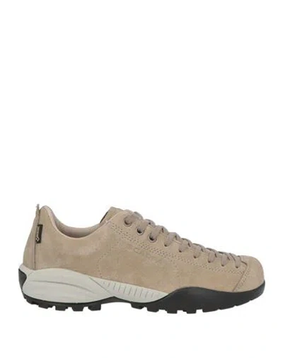 Scarpa Woman Sneakers Taupe Size 7.5 Leather In Gray