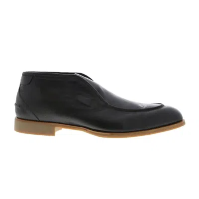 Scarpe Di Bianco Men's Fidbtm Fidenza Bello Leather Slip On Ankle Boots In T Moro In Black