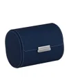 Scatola Del Tempo Leather Pochette 2 Watch Case Duo In Navy