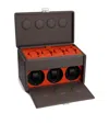 Scatola Del Tempo Rotore 7rt 3-slot Watch Winder And Watch Case In Grey