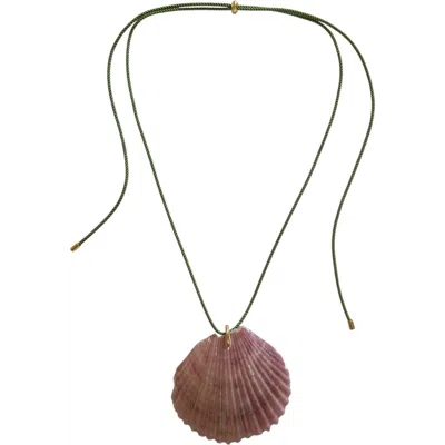 Sccollection Lily Necklace In Brown