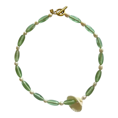 Sccollection Men's Green / White Chloe Necklace In Multi