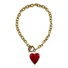 Sccollection Women's Amore Heart Necklace - Poppy Red