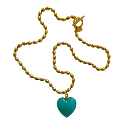 Sccollection Women's Bacio Necklace - Aqua Blue In Gold