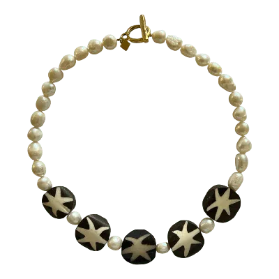 Sccollection Women's Black / White Nana Necklace In Multi
