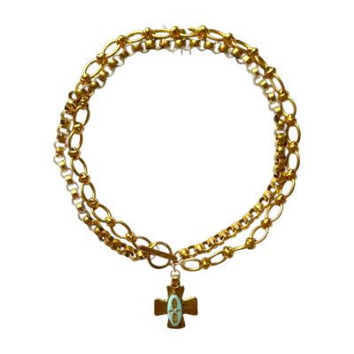 Sccollection Women's Blue Marlowe Necklace - Turquoise In Gold