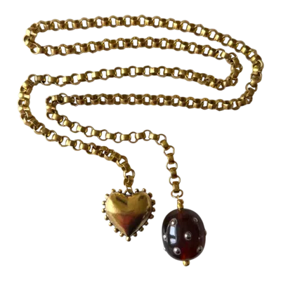 Sccollection Women's Brown Bonnie Wrap-up Necklace - Tortoise Mixed Metal In Metallic