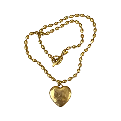 Sccollection Women's Cara Gold Heart Necklace