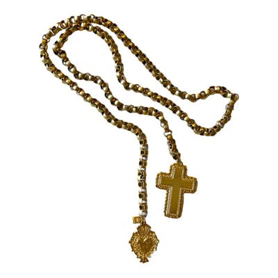 Sccollection Women's Gioia Chunky Gold Wrap-up Necklace
