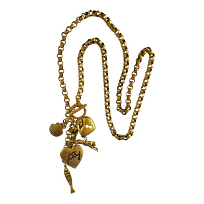 Sccollection Women's Gold August Layered Charm Necklace