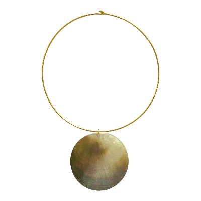 Sccollection Women's Gold / Green / Black Gaia Necklace In Multi