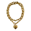 Sccollection Women's Gold Marley Dotted Heart Necklace