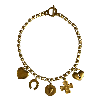 SCCOLLECTION WOMEN'S ROBIN GOLD CHARM NECKLACE