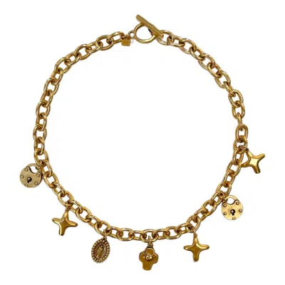 Sccollection Women's Lucky Gold Charm Necklace