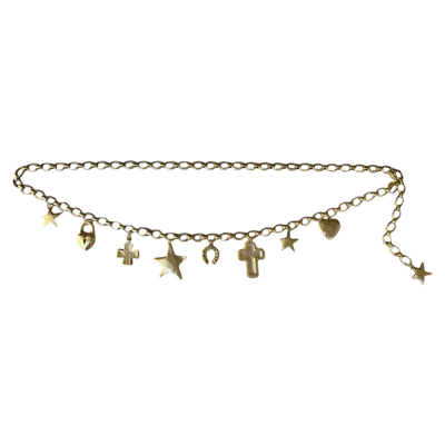 Sccollection Women's Mojave Gold Charm Belt