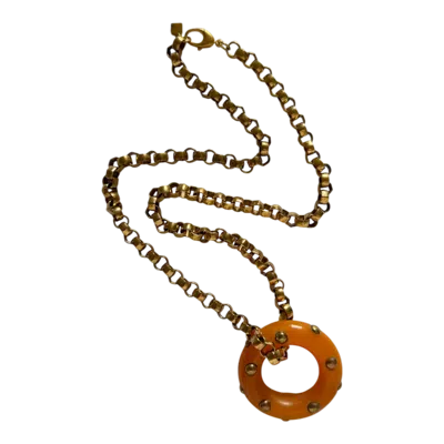 Sccollection Women's Orange Riley Necklace - Auburn In Neutral