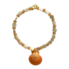 Sccollection Women's Orange / White Sylvie Peach Coin Pearl Shell Necklace In Multi
