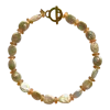 Sccollection Women's Orange / White Talia Peach Coin Pearl Necklace In Gray