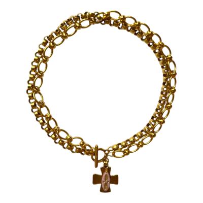 Sccollection Women's Pink Marlowe Necklace - Rose In Gold