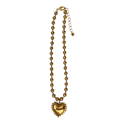 Sccollection Women's Rosie Gold Dotted Heart Necklace