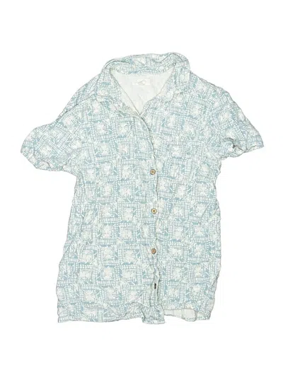 Pre-owned Scene & Heard Kids' Short Sleeve Button Down Shirt In Blue