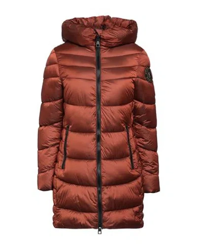 Scervino Woman Puffer Rust Size L Polyamide In Red