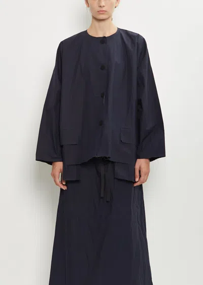 Scha Button-down Volume Waxed Cotton 4b-oe Jacket In Purple