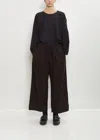 Scha Deep Pockets Cotton Wide Leg Pants In Brown