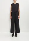 Scha Deep Pockets Waxed Cotton Wide Leg Pants In Black