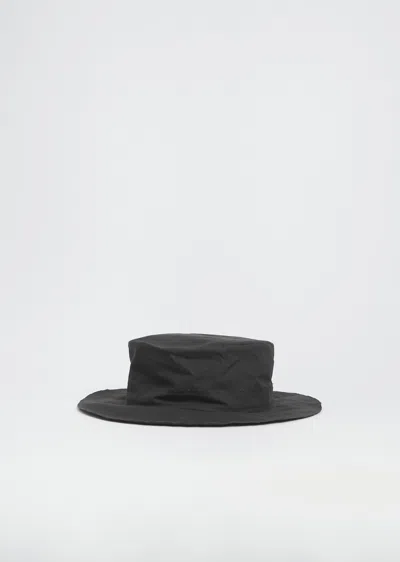 Scha Waxed Cotton Big Walk Time Wxc-cb Hat In Black